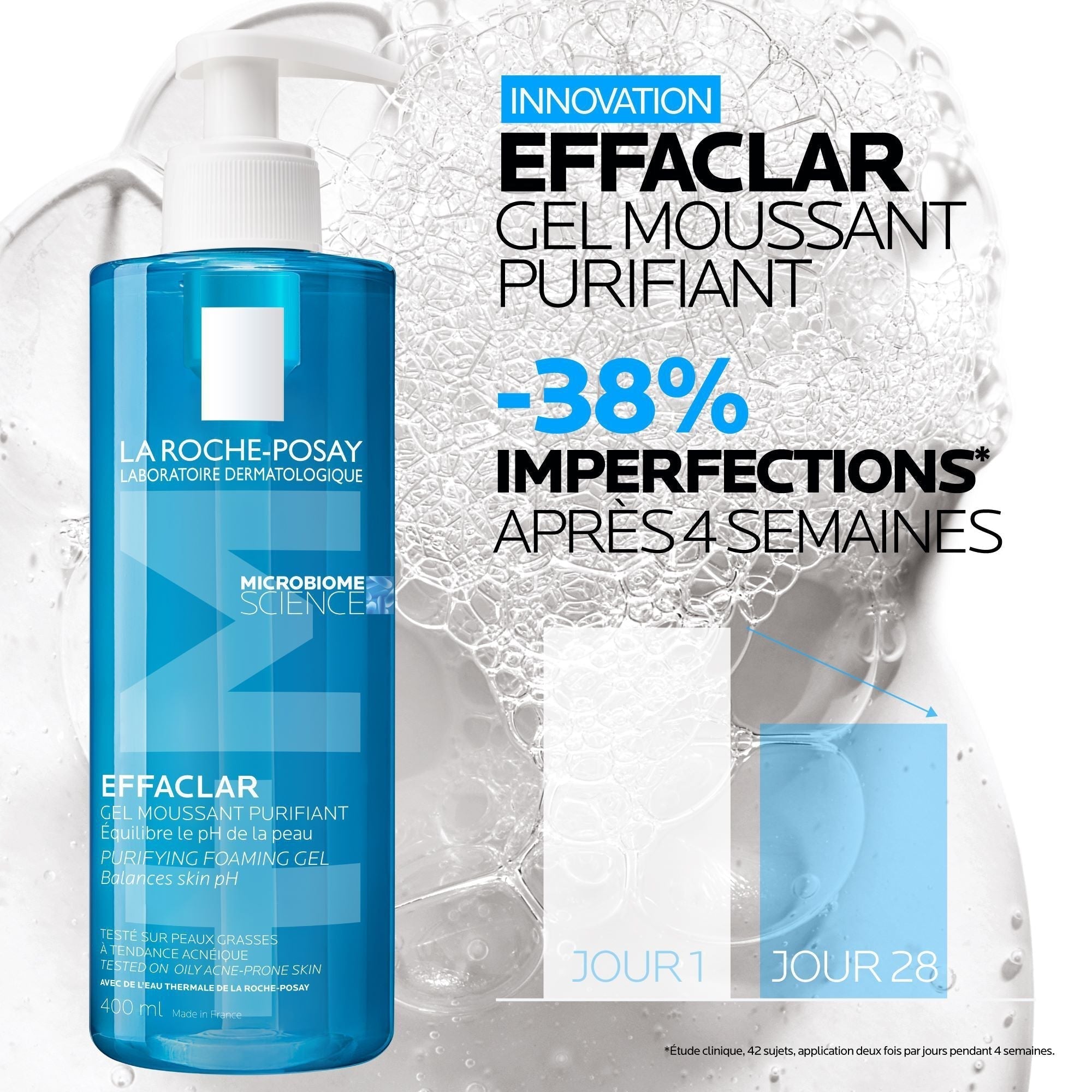 EFFACLAR GEL MOUSSANT PURIFIANT NETTOYANT PEAU GRASSE